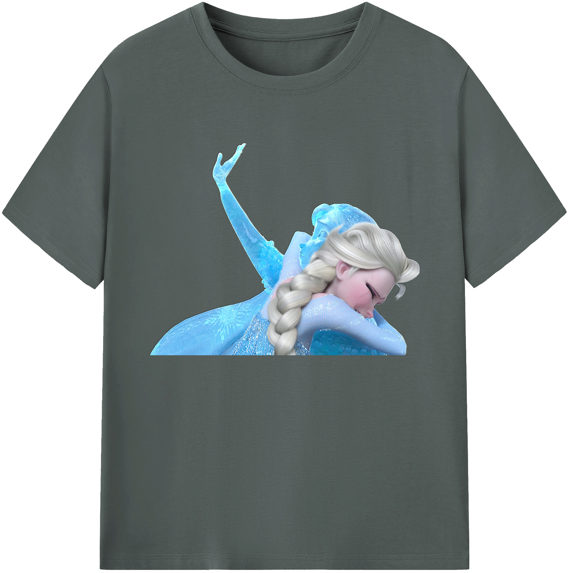 （画像用） アナと雪の女王 アンナ エルサ Frozen Anna Elsa 綿100％ メンズ半袖Tシャツ｜肌触りやわらか＆通気性